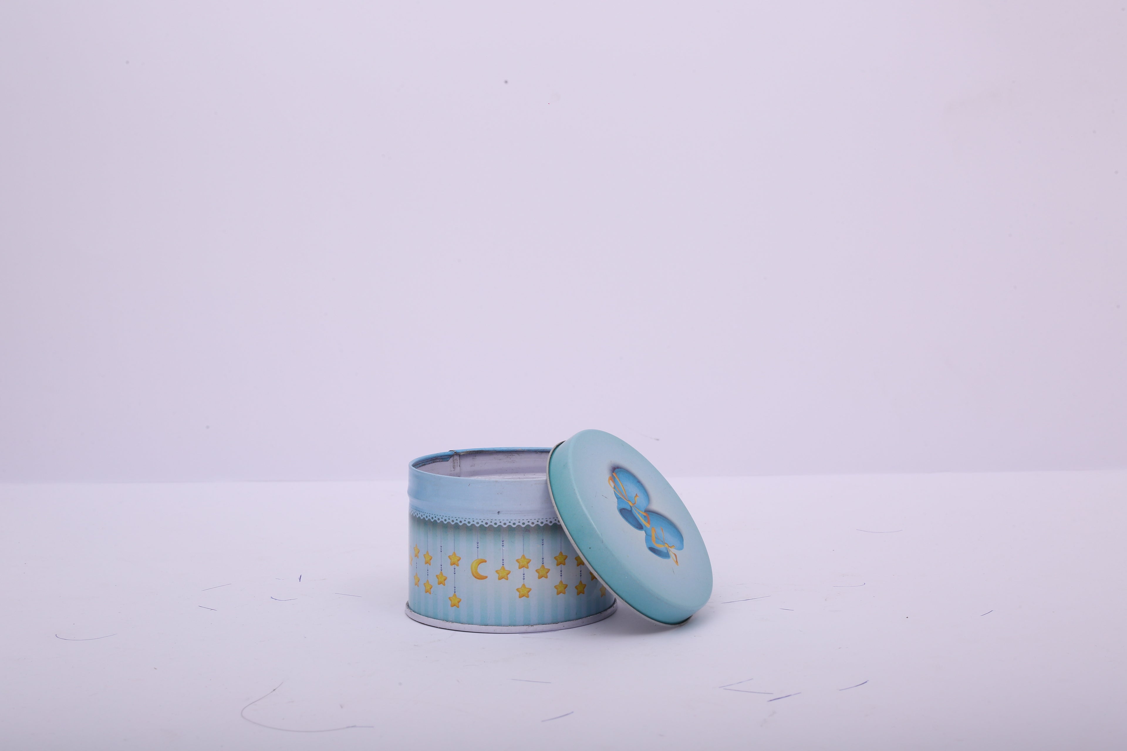 Round Tin Gift Box – Baby Boy | Gift & Candle Container