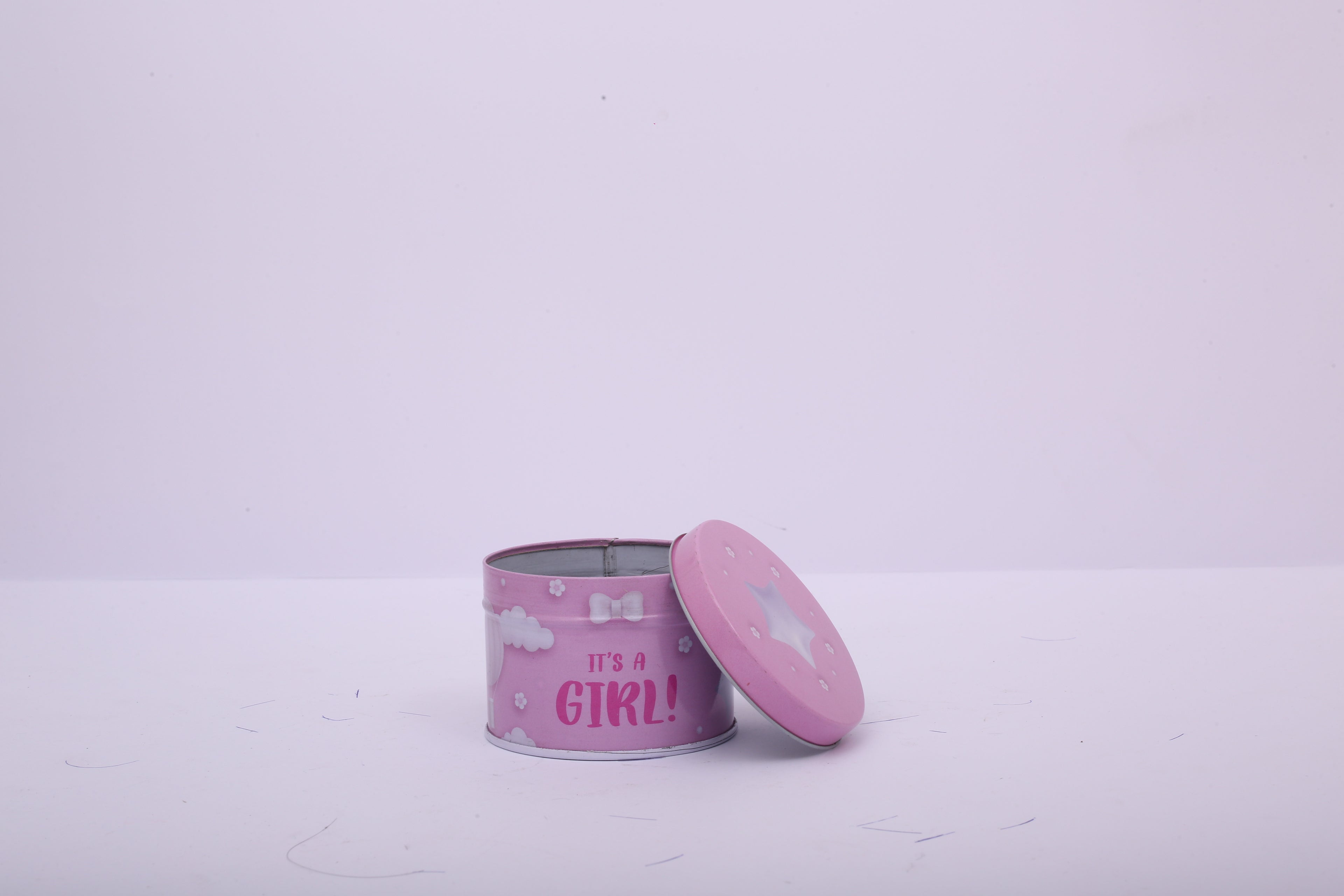 Round Tin Gift Box – It's a Girl | Gift & Candle Container