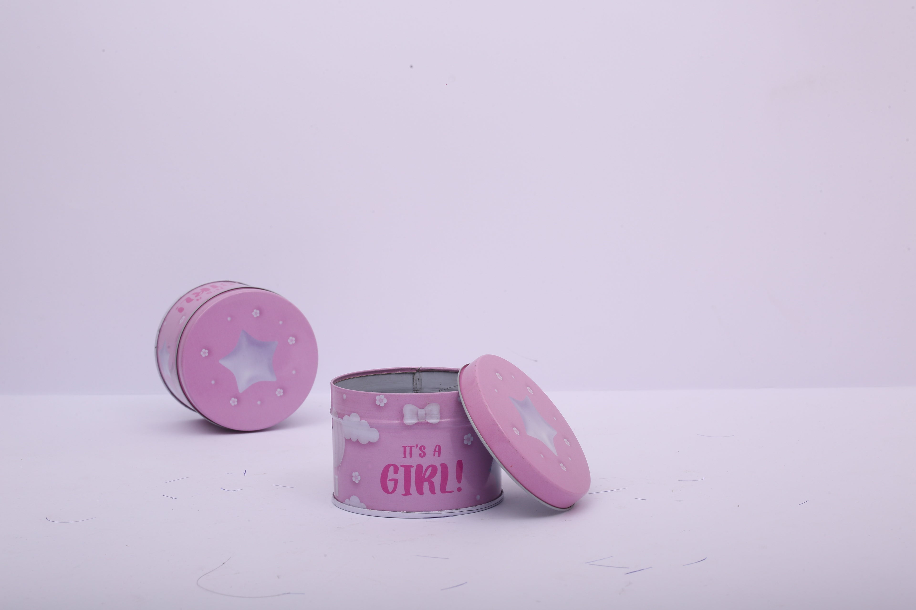Round Tin Gift Box – It's a Girl | Gift & Candle Container