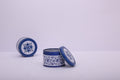 Round Tin Gift Box – Multani Pattern | Cultural Gift & Candle Container