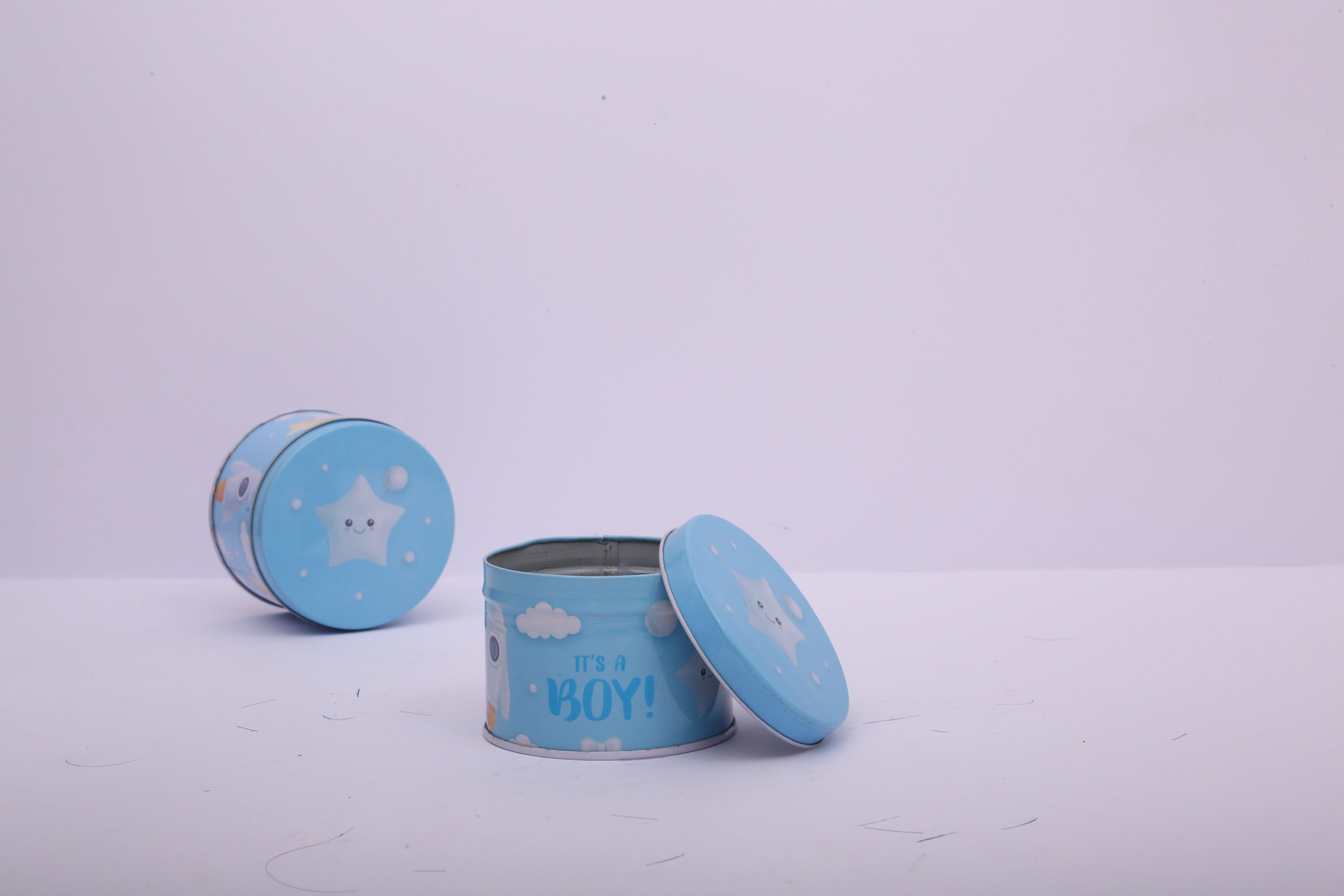 Round Tin Gift Box – It's a Boy | Gift & Candle Container