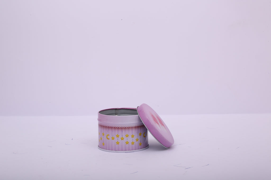 Round Tin Gift Box – Baby Girl | Gift & Candle Container