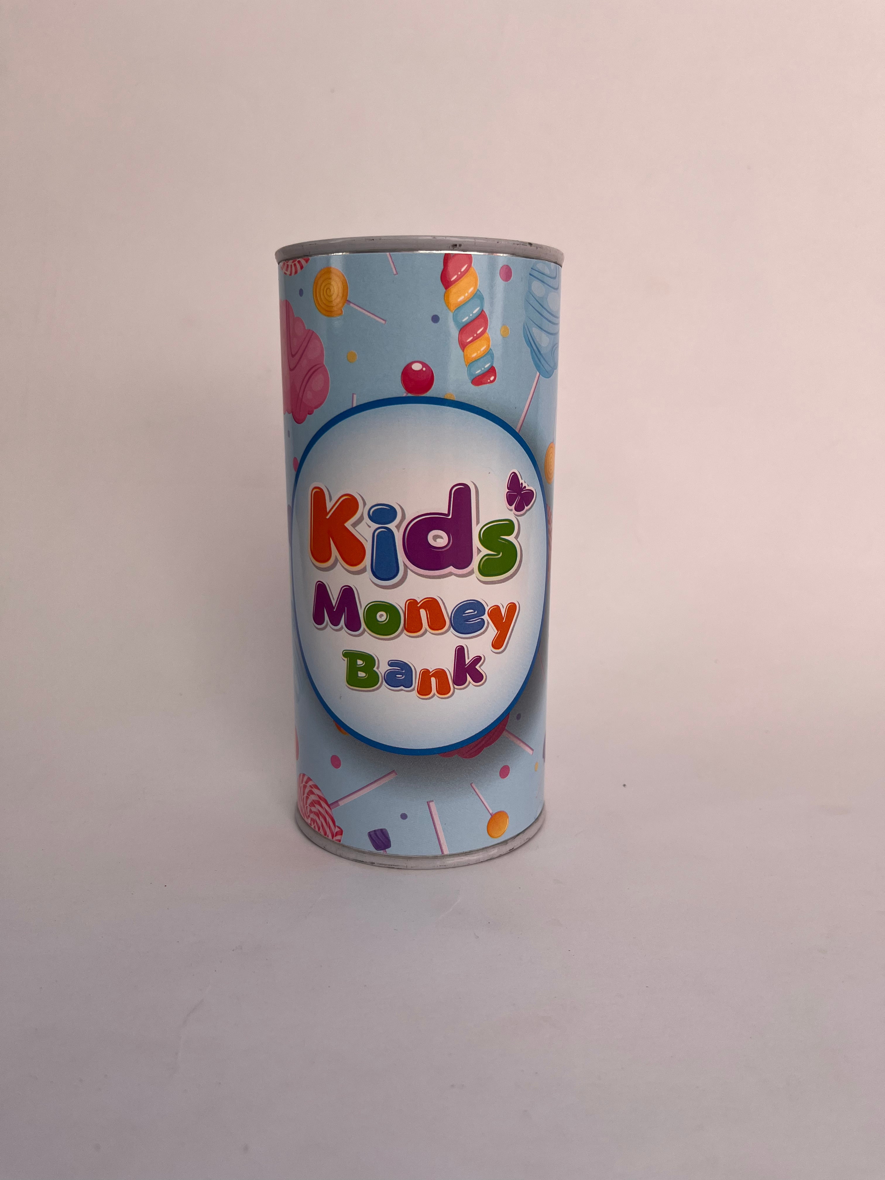 Kids Light Blue Candies Money Bank - Tin Savings Bank