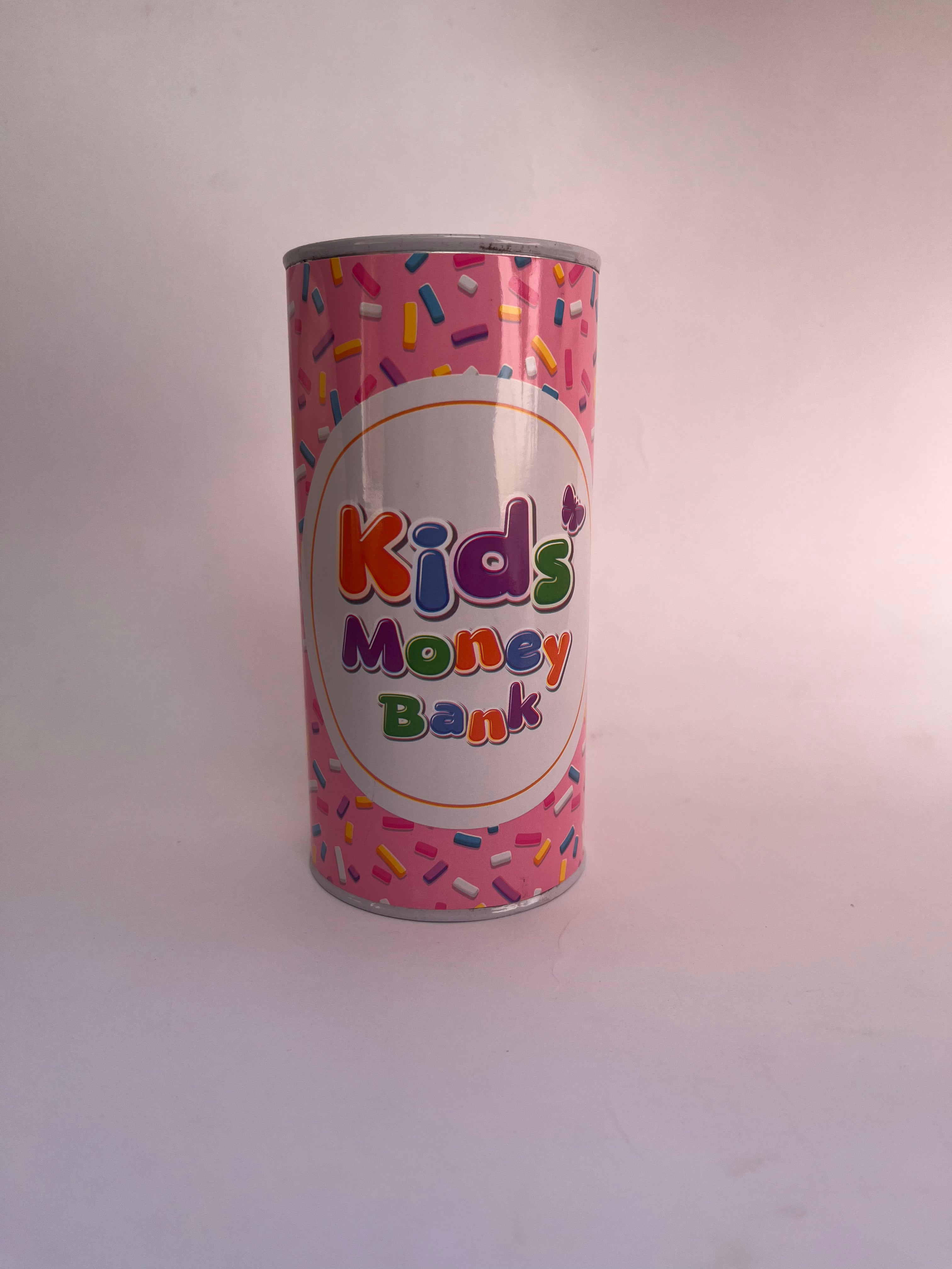 Kids Junior Money Bank - Pink Candies Tin Savings Bank