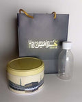 Quarter Hajj Umrah Gift Set - Cream | Dates Box, Zamzam Bottle & Bag