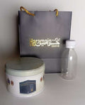 Quarter Hajj Umrah Gift Set - Off White | Dates Box, Zamzam Bottle & Bag
